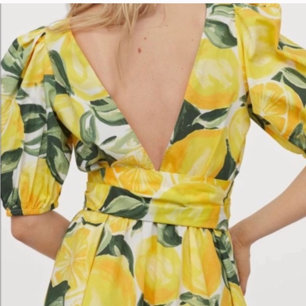 H&M Dresses | H&M Lemon Dress | Color: White/Yellow | Size:L